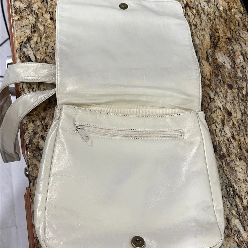 Vintage Samir Gold Leather Shoulder Bag Front Magnetic Flap Closure Made in USA
